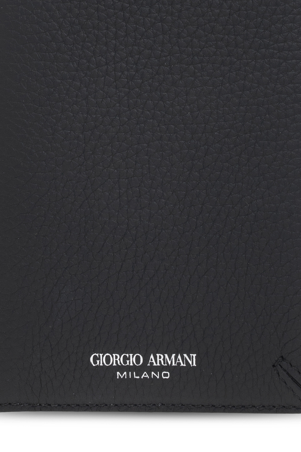 Black Leather passport holder Giorgio Armani IetpShops Morocco